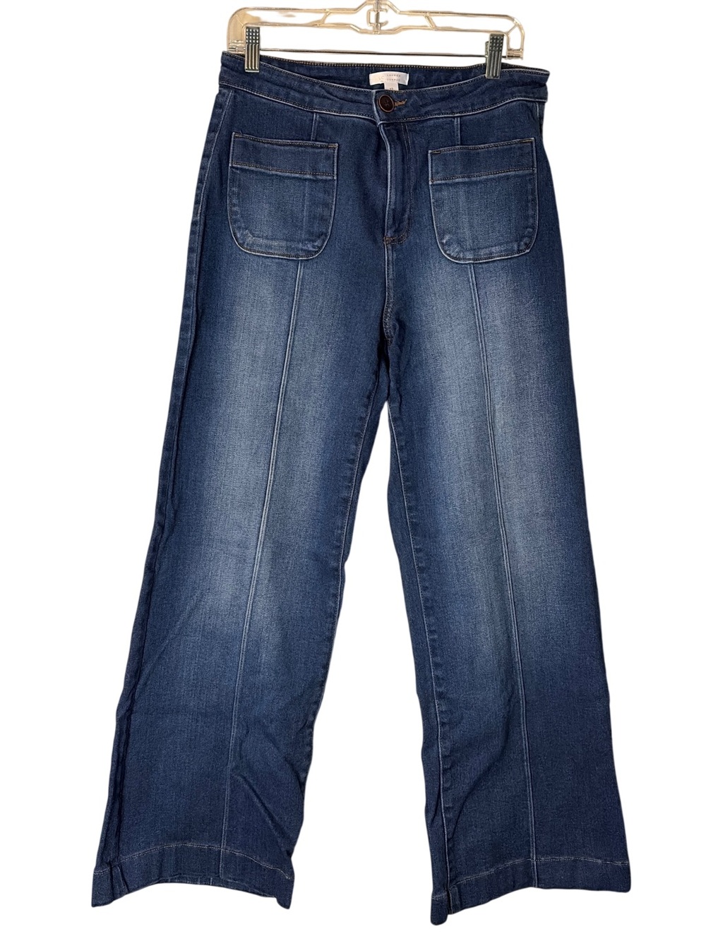 LC Lauren Conrad Dark Blue Super High-Rise Wide-Leg, sz 12